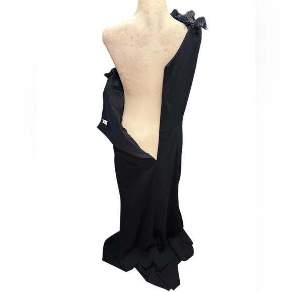 Xscape elegant navy one shoulder maxi dress size 14 - Picture 7 of 12